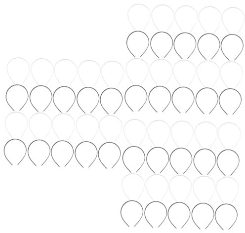 MAGICLULU 60 Stk zahnloses Stirnband haar spangen haarclips Kunststoffhaarband Stirnbänder Haarschmuck für Frauen Haarschmuck für Damen Frauen Haarreifen Ausgabekarte Fräulein Weiß