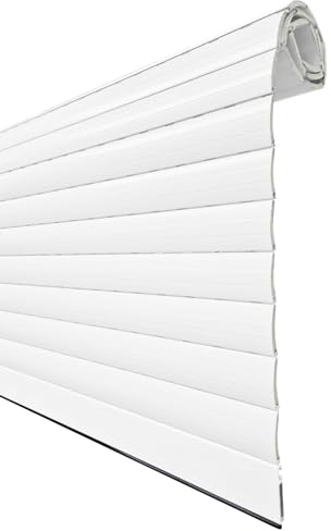 Rollo De Persiana Enrollable de Aluminio Térmico para Ventanas y Puertas. Lama Curva de Color Blanco. Medidas de Ancho 92 cm x 100 cm