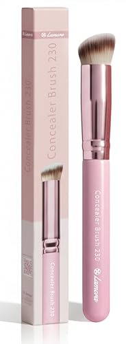 Lamora Brocha Maquillaje Corrector Ojeras | Para Disimular, Difuminar, Fijar y Pulir con Polvos, Cremas Líquidas y Cosméticos, Brocha Pequeña Para Base de Maquillaje