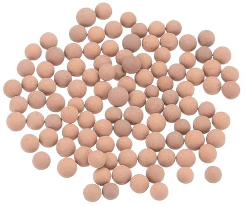 QUARKZMAN Piedras de Arcilla 3-5mm 0.22 Lbs Marrón Jardinería Bolas en Macetas para Cultivo Hidropónico, Suministros de Jarrones, Decoración de Bonsái