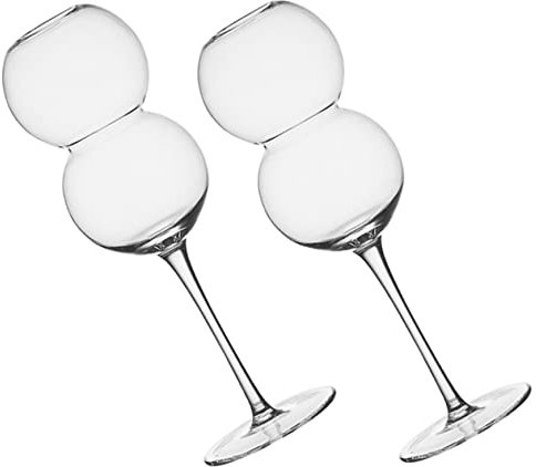 CIYODO Set Di 2 Bicchieri Da Vino Piede Bicchieri Eleganti in Calici Da Liquore Per Feste Casa Bicchiere Da Vino Da Tavola