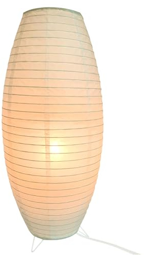WOCTDTHW Paper Lamp Desk Lantern Table Lamps Rice Paper Bedside Nightstand Portable Small Light for Living Room Bedroom (1, 19.2x8.5x8.5)