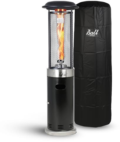 BALI OUTDOORS Chauffage de terrasse 11KW-chauffage de gaz extérieur-chauffage mobile avec housse de pluie