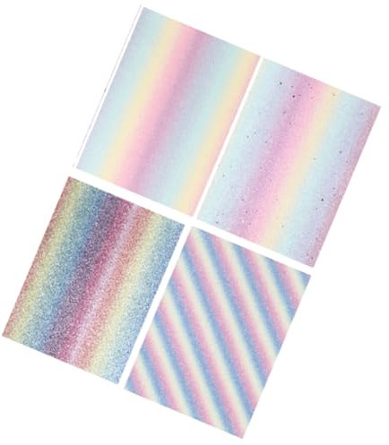 HOODANCOS 4stücke Teiliges Weicher Regenbogen-gradient Vielseitiges Diy-material Für Taschen Schmuck Schuhe Haarspangen Und Bastelprojekte