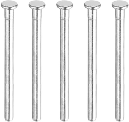 QUARKZMAN 5pz 3 Pollici Perni per Cerniere Porte, Spine Sicurezza Rimovibili Cerniere Porte Interne Spazzolate per Sostituzione Porta Residenziale in Legno, Argento