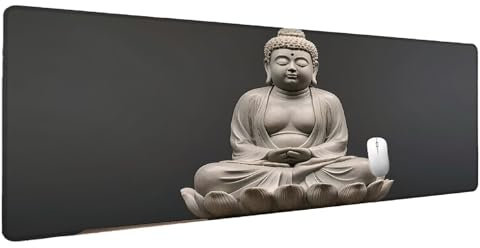 Grau Mauspad Groß Mousepad XXL 1500x800mm Zen Mauspad Gaming Zubehör Gadgets, Desk Mat Schreibtisch Deko Schreibtischunterlage, Spezielle Oberfläche Wasserdicht Maus Pad Rutschfeste Gummibasis F-2