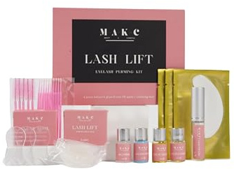M - A - K - C Kit de levantamiento de pestañas ultra sexy 2025, kit permanente de pestañas, kit profesional de rizado, versión mejorada, ondas permanentes semipermanentes, adecuado para salón de