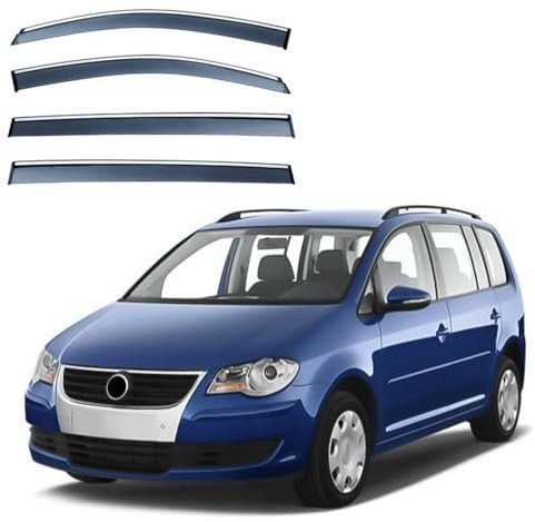 KSLREUFH Windabweiser für VW Touran MK1-1T 2003-2006 2007 2008 2009 2010 2011 2012 2013 2014 2015, Auto Seitenfenster Deflektor Fenstervisiere, Autofenster Windabweiser Set mit 4 Windabweisern