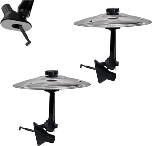 Generisch 2PC Car Cymbals Air Vent, Auto Schlagzeug Becken, Mini Schlagzeug Auto, Autos Crash -Musik Machen Ihr Fahren mehr Spaß, Einfache Installation für alle Arten von Fahrzeugen (Silber)