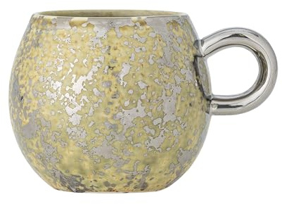 Bloomingville Paula Tasse 275 ml, Steingut, D9 cm, H8 cm – Perfekt für deinen täglichen Kaffee- oder Teegenuss, edler Kaffeebecher für deinen Frühstückstisch (Gelb)