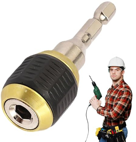 Alargador De Broca Para Taladro | Barra de Extensión con Mango Hexagonal,Adaptador De Liberación Rápida, Accesorio Multiusos Para Reparación Construcción Instalación