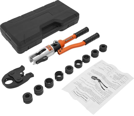 Pince à sertir hydraulique TH & M contour M12/15/18/22/28+TH16/20/26/32 pour tubes en aluminium, tuyaux en plastique, tuyaux PEX, tuyaux multicouches, extrémités de câble, connecteurs nus et