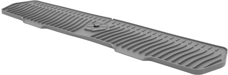 Generic Kitchen Sink Splash Guard Adjustable Silicone Tray for Faucet Handle Drip Catcher to Keep Countertop Dry for Bathroom Kitchen, Reusable Sink Mat Organizer for Brushes Cups, 29.92in (Gray)