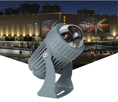 MQDLJSE Faretto LED - Luce a Fascio Rotante da 10 W, proiettore Impermeabile IP65, Fascio Stretto per Illuminazione architettonica di paesaggi Esterni