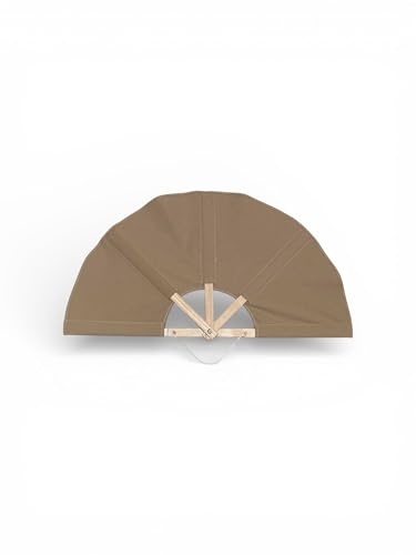 Sauna Fächer – Großer Saunafächer 80 cm – Handgemachter Aufgussfächer zur Wärmeverteilung – aus Eschenholz & Baumwolle (Sand)