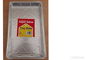 Peiloh 24pk Aluminium Foil 32cm Tray Bake Dish 13 x 8 x 1 Silver Rectangular Baking Dish