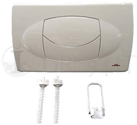 Kariba série 306200 Biblo Plaque Commande Double Bouton Blanc