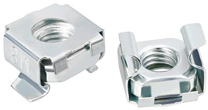 sourcing map 30 Stück Käfigmutter M8, Kohlenstoffstahl verzinkt für Serverregalschrank