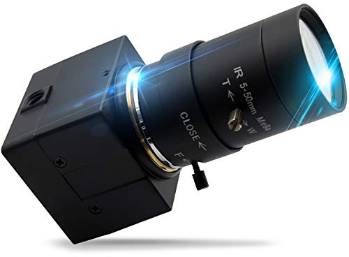 Hotpet 8MP 10X Optical Zoom USB Camera 5-50mm Lens Webcam for PC 2448P 15fps Industrial Camera Mini UVC Webcamera for Linux Windows Android Mac OS