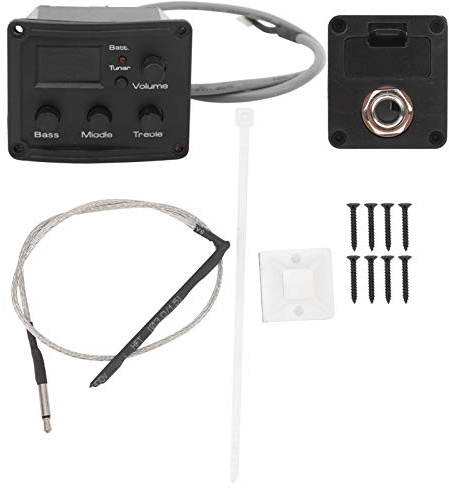 Ukulele Pickup System, 3-Band-Equalizer mit LED-Display und Lautstärkeregler, Tonabnehmer für Musiker auf Bühne Studio und Heimgebrauch
