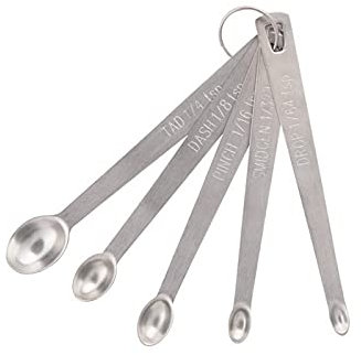 YIUIRUOI 5Pcs Mini Stainless Steel Measuring Spoons and Cups Set for Spice Jars