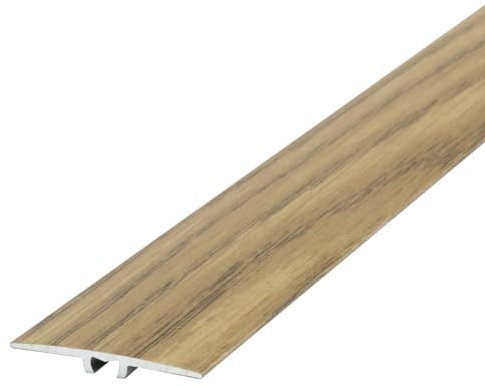 Dalsys Übergangsprofil flach 90cm x 35mm zum Schrauben inkl. Befestigungsmaterial, aus eloxiertem Aluminium, Eiche