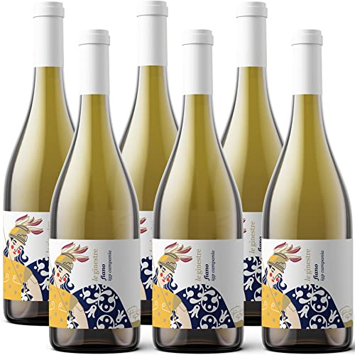 Fiano Igp Campania Le Ginestre | Tenuta Bortone | Vino Bianco del Cilento | Campania | 6 Bottiglie 75cl | Idea Regalo
