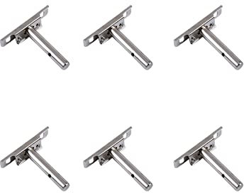 LIKERAINY Schwerlastträger Verborgen Tablarträger Regalhalterung 12x79mm Wand-Montage Schwimmender Regalträger Regalbodenträger Unsichtbar Wandregalträger Stahl 6 Stück