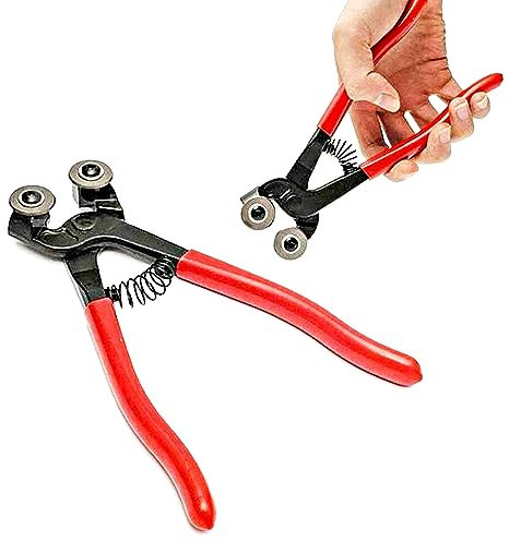 Pinza per Tagliare Piastrelle, Taglia Mosaico, Pinza Tagliapiastrelle in Ceramica, per Ceramica, Altri Materiali Vari, Tessere di Vetro Tagliato (Rosso)