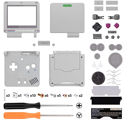 IPS Ready Upgraded eXtremeRate Classic 1989 GB DMG-01 Style Custom Replacement Housing Shell for Gameboy Advance SP GBA SP – Compatible with Both IPS & Standard LCD – Console & Screen NOT Included