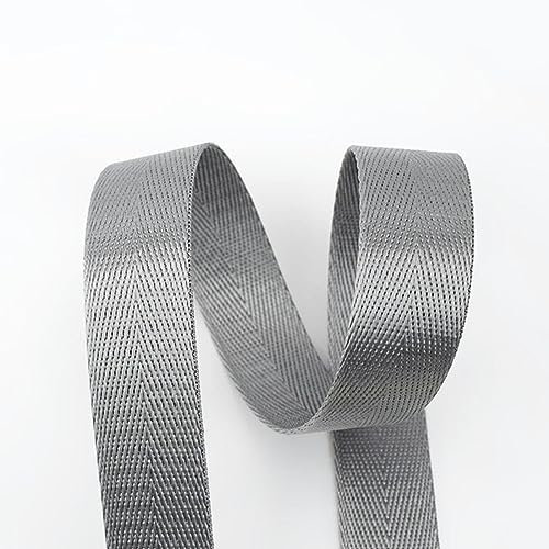 10 Meter 20–50 mm Nylon-Gurtband, Bänder für Gürtel, Hundehalsband, Rucksackgurt, Meterware, Schrägband, DIY-Nähzubehör, Grau, 38 mm