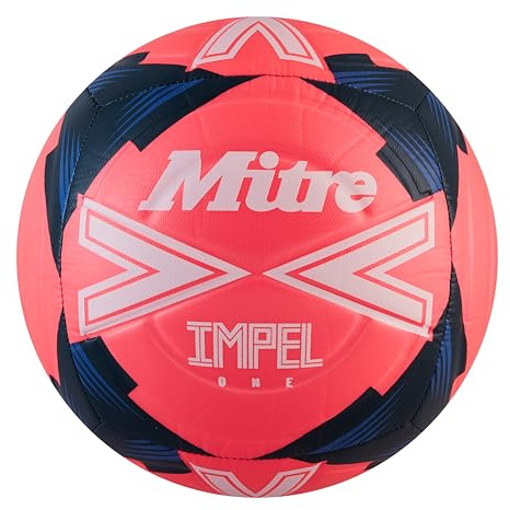 Mitre Impel One Level Trainingsfußball, Fluo Pink/Weiß/Blaugrün