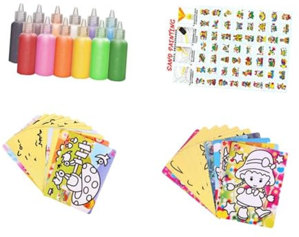 Abaodam Mädchenspielzeug 37st Spielzeuge Diy Sandmalerei Kunstsandmalspielzeug Spielzeug Sandmalerei Kind Mädchen Geschenkpackung Spielzeug Für Mädchen