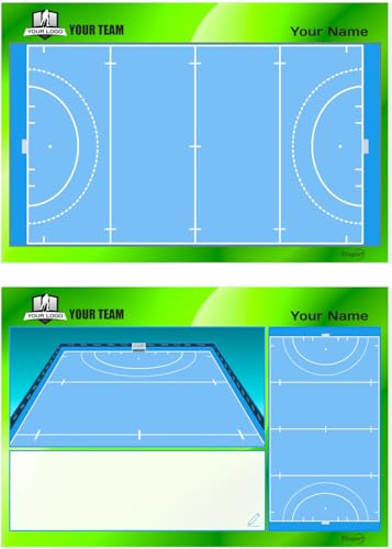 Feldhockey Taktiktafel für Trainer. Personalisiert mit Name, Logo oder Verein. Trocken abwischbar. 30,5 x 20,5 cm