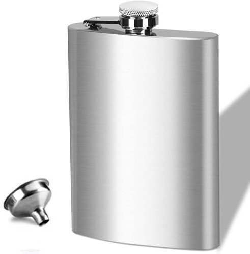 Fiaschetta Tascabile,8oz Fiaschetta in Acciaio Inox 304 Fiaschetta Portatile Fiaschetta Tascabile con imbuto per Liquori e Alcolici Vari