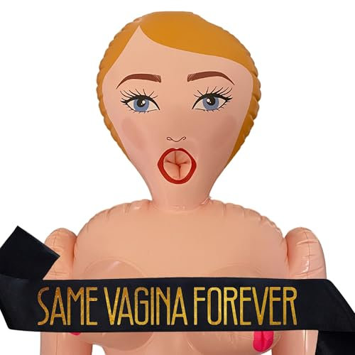 TOP KINGDOM Aufblasbare Gummipuppe Frau - Sexpuppe - Sex Doll - Liebespuppen - Junggesellenabschied Männer - JGA Männer - Lebensgröße 150 cm - Blondie Care