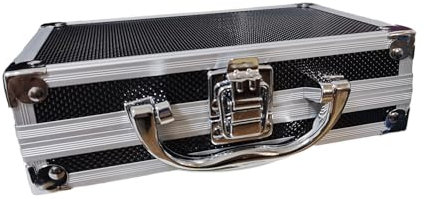 Tragbarer Werkzeugkasten, Mini Aluminium Koffer, Kleine Alubox Alukoffer Werkzeugkoffer mit Schaumstoff Polsterung, Aluminium-Werkzeugkiste Aufbewahrung Werkzeugkiste (S - 18x11x5,5 cm)