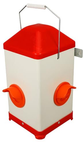 POPETPOP Hängender Hühnerfütterer Aus Kunststoff Automatischer Futterspender Für Geflügel Kompakter Futterbehälter Für Küken Und Hühner Stabil Und Platzsparend Für Garten Und