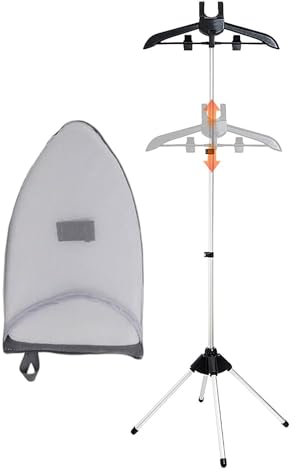 GkgWuxf 160cm Perchas para Plancha De Vapor Soporte De Planchado Vertical Percha para Ropa Al Vapor Telescópico Aleación De Aluminio Percha para Máquina Planchar Colgante con Guantes De Hierro