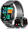 MEGALITH Smartwatch Uomo Chiamate Whatsapp: Android iOS Compatibile - Orologio da Polso Pressione Sanguigna Misura - Fitness Tracker Smart Watch Contapassi Nero