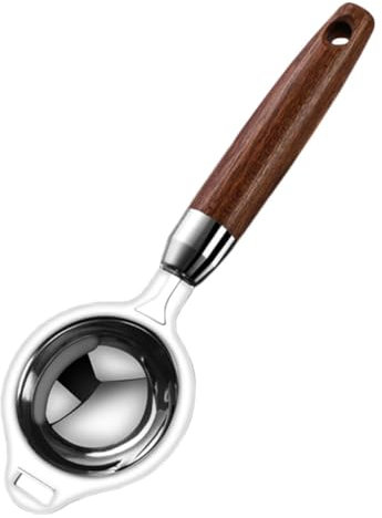 COLLBATH 2 Stk Eiweißabscheider Eierabscheiderfilter Eiweißsieb Bogeyman Eierseparator Werkzeug zur Proteintrennung eiweißtrenner egg yolk separator Ei-Extraktor Eigelbfilter Holz Silver