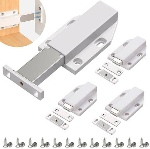 FISH DRAGATE 4 pcs push pull per ante,calamite per mobili chiusura,cerniera per ante cucina con viti,calamita per ante mobili,apriporta a pressione,chiusure magnetiche a scatto,per ante di armadi