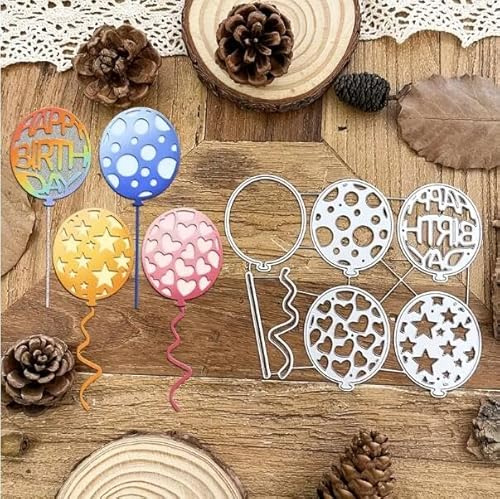 Bubble Heart Balloon Star Metall Stanzschablonen, Frühling Sonnenblume Rahmen Blatt Schneidstiftende Schneideschliff für DIY Scrapbooking Album Dekoratives Prägen Papier Stanzschmalsen für