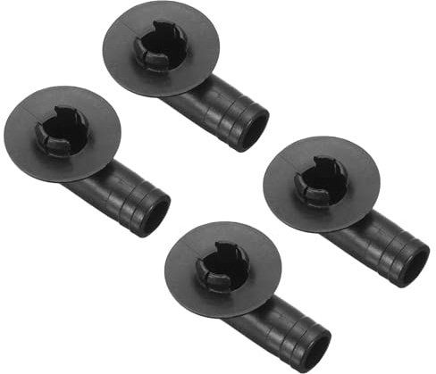 uxcell 4Pcs Air Conditioner Drain Hose Connector Elbow Fitting with Rubber Ring for Mini-Split Units and Window AC Unit 17mm, Black