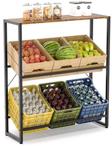 Dryckeslådshylla 6 lådor, dryckeshylla med hylla, dryckeslådhylla, vattenlådehylla, öllådehylla, skafferi, förråd, balkong, lastkapacitet 150 kg svart