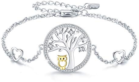 REDSUN Bracelet pour femme en argent sterling 925 avec koala/papillon/mauvais œil/paresseau/boussole/arbre de vie, bracelet réglable pour femme, fille, mère, fille