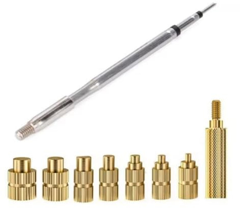 Muuookka C245 Lötspitzen-Heißschmelzmuttern-Adapter mit Einpressmuttern, Einpressspitzen, M2-M8 Einpressadapter