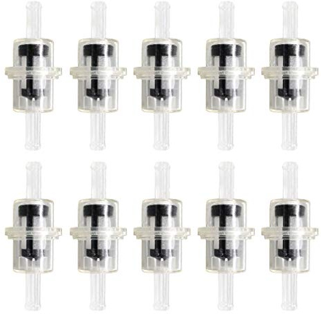 AISEN 10 Stück Universal Kraftstofffilter Benzinfilter Klein Transparent für Motorrad 5/16 8mm Hose Walbro Polaris Motorrad ATV UTV Filter 07-245-01