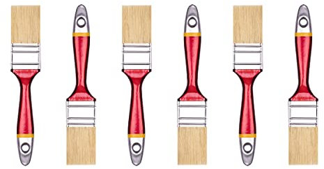 HARDY WORKING TOOLS brochas Pintura Set de 6 Piezas, 6 Piezas – 35 mm de Ancho, brochas Pintura Madera, Cepillo de Pintura Serie *33*, 6PCS, Pinceles Pintura Set A0200-330615