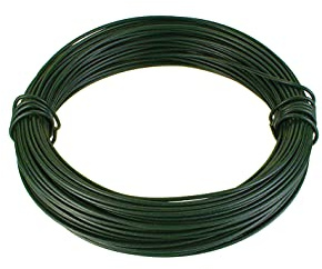 MASIDEF CC2750163 Alambre de Hierro galvanizado Revestido PVC Verde diámetro 3,0 mm. 70 m